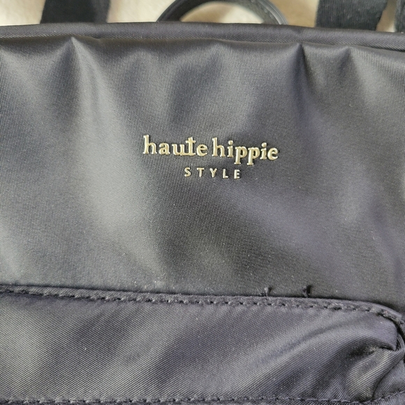 Haute Hippie | NWOT Chic Black Trendy Spacious Nylon Backpack - Picture 7 of 15